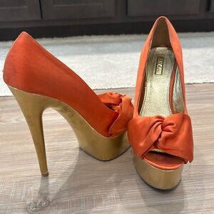 Orange/gold heels